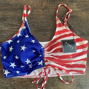 NWT Tankini USA American Bikini Top 💙❤️🤍